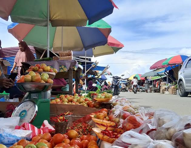 Suasana Pasar Buana Seki Labuha. Dok: Istimewa